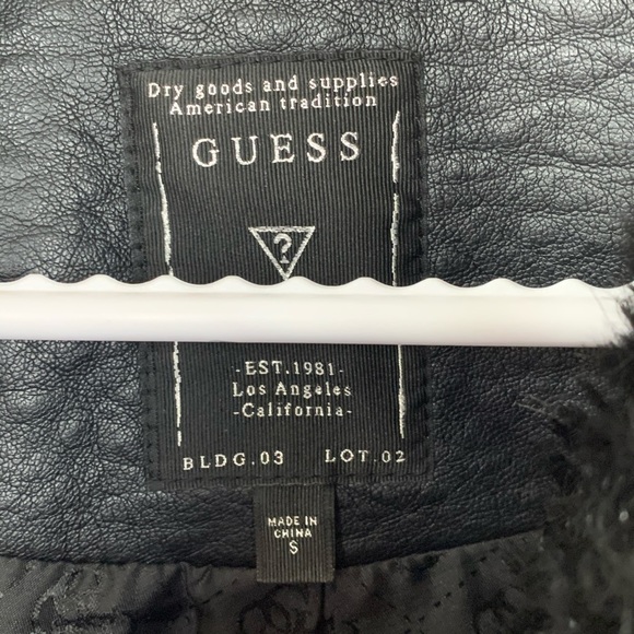 Guess Faux Fur Leather Jacket - Picture 6 of 7
